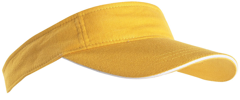 Sandwich Sunvisor - Gold Yellow/White