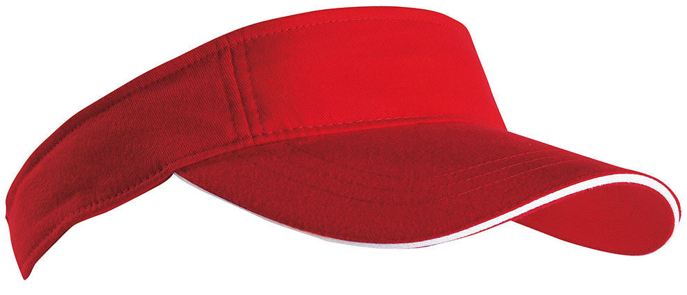 Sandwich Sunvisor - Red/White