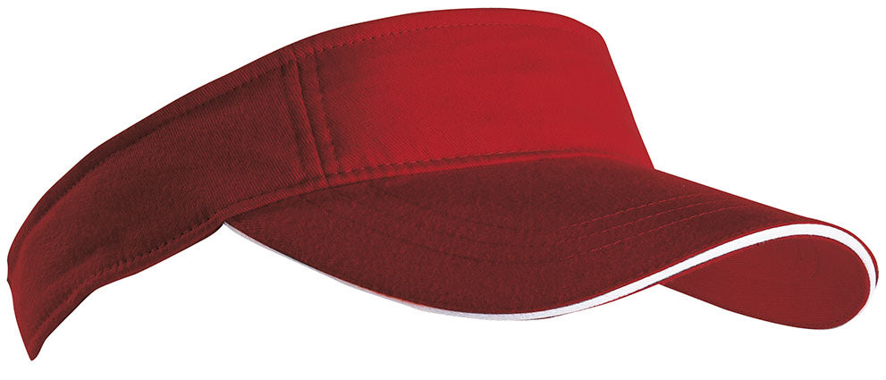 Sandwich Sunvisor - Burgundy/White