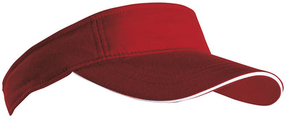 Sandwich Sunvisor - Burgundy/White