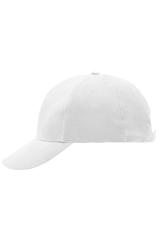 6 Panel Raver Cap laminated - White