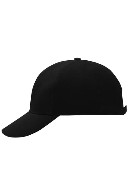 6 Panel Raver Cap laminated - Black