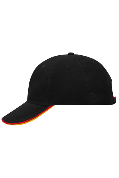 Double Sandwich Cap - Black/Red/Gold