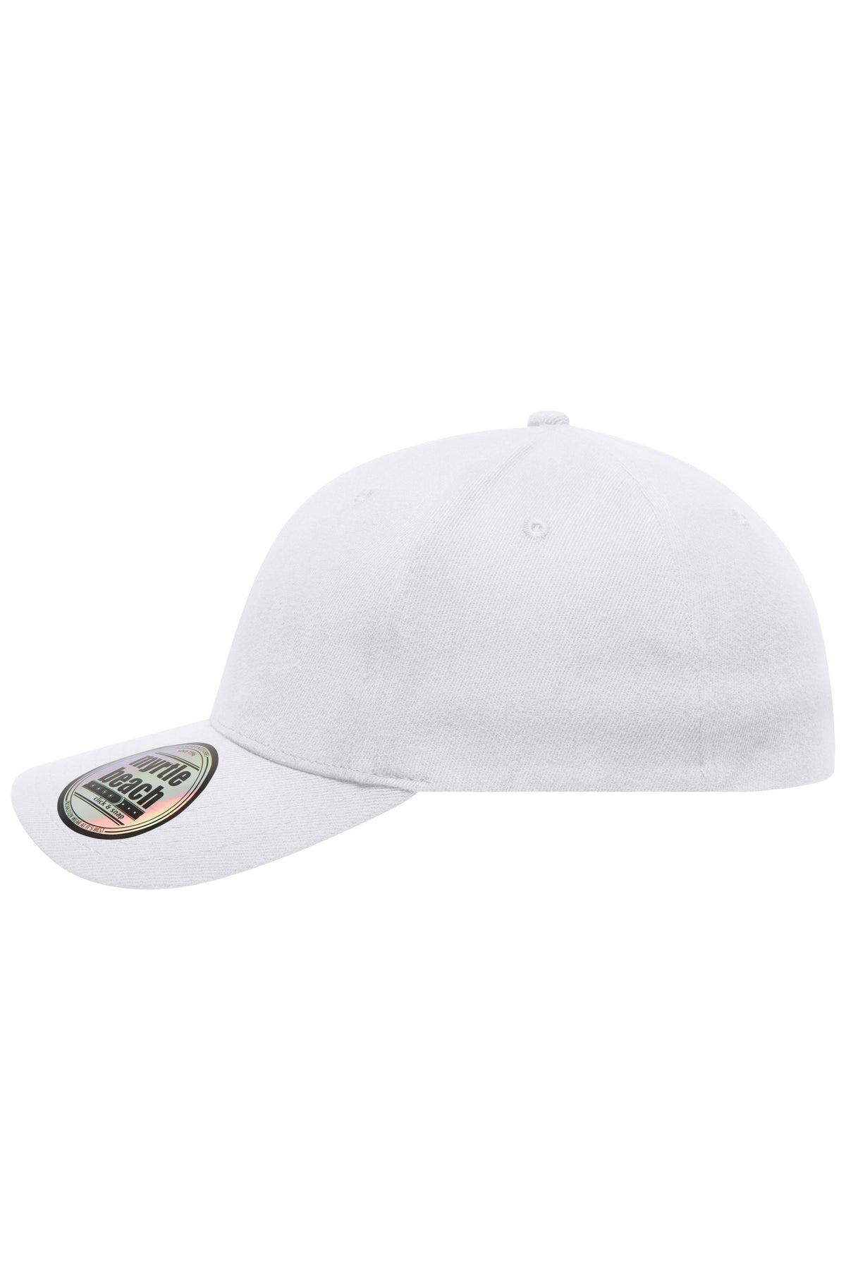 6 Panel Elastic Fit Baseball C - White
