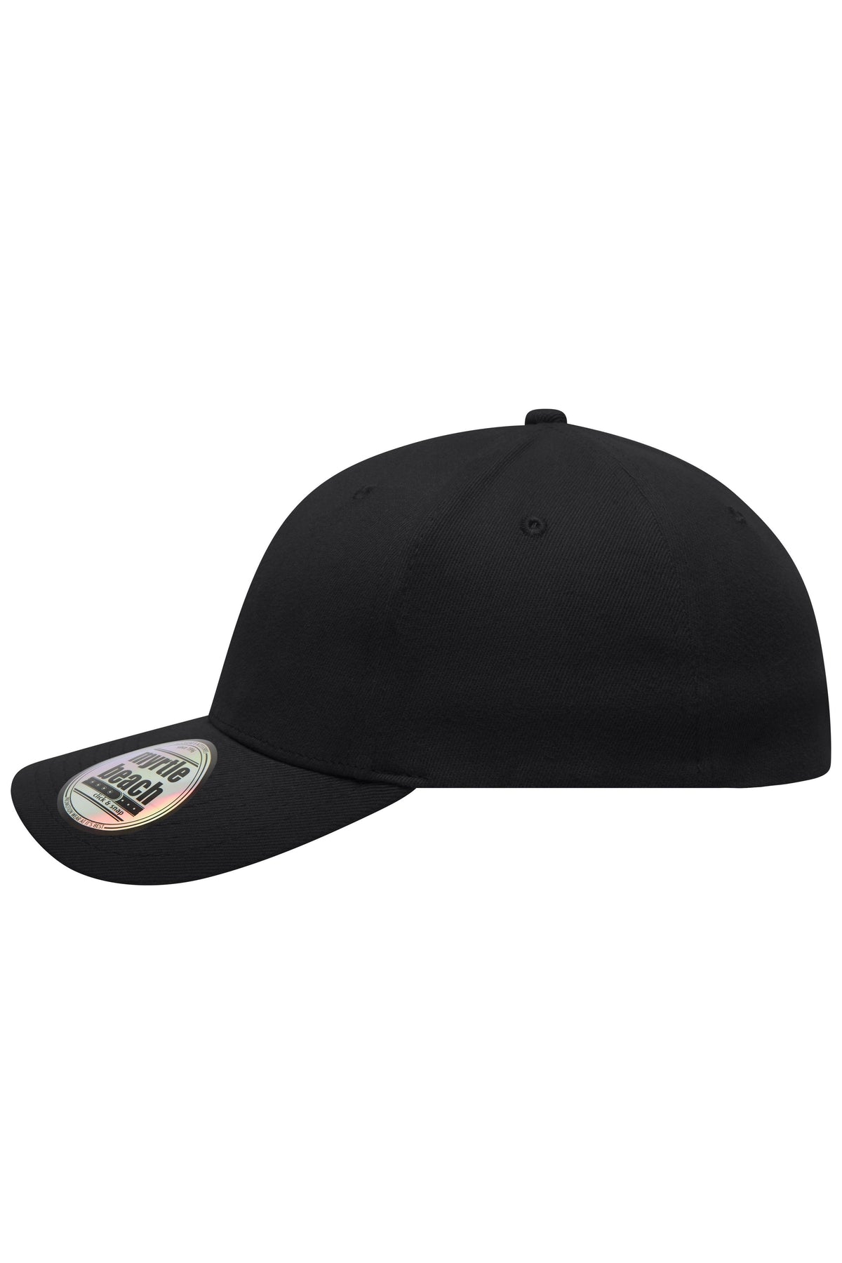 6 Panel Elastic Fit Baseball C - Black