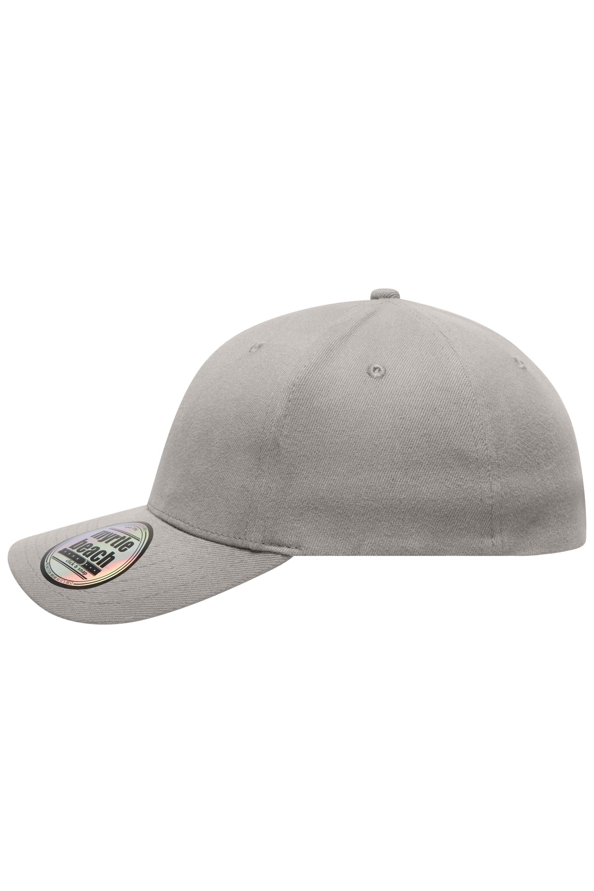 6 Panel Elastic Fit Baseball C - Light-grey