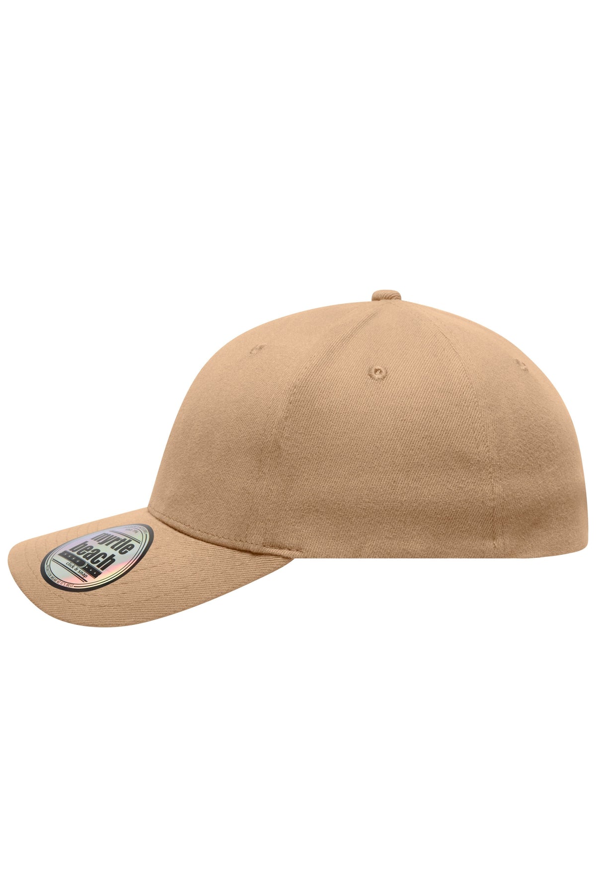 6 Panel Elastic Fit Baseball C - Beige