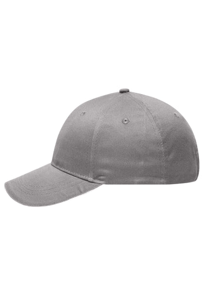 6 Panel Brushed Sandwich Cap - Light-grey/White