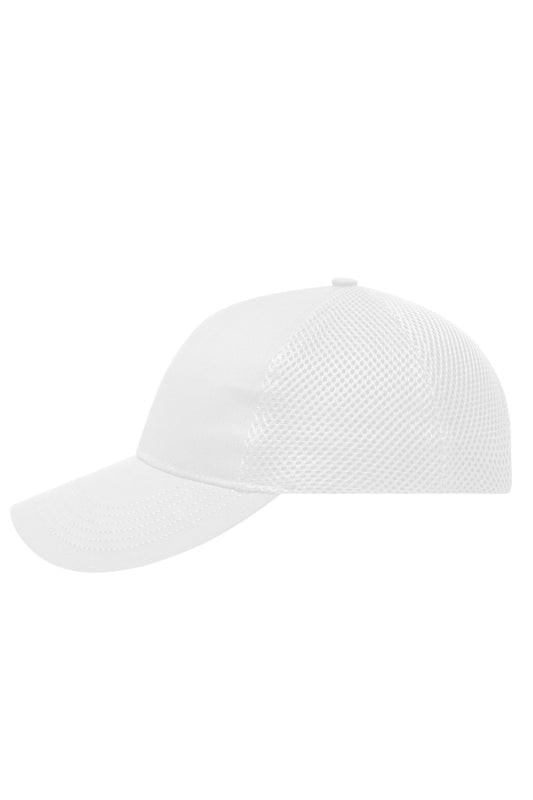 6 Panel Air Mesh Cap - White