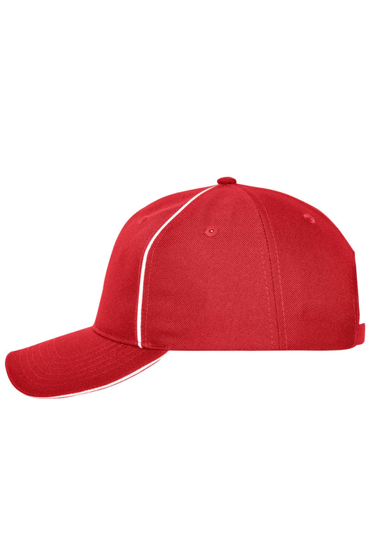 6 Panel Workwear Cap - SOLID - Red