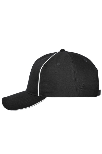6 Panel Workwear Cap - SOLID - Black