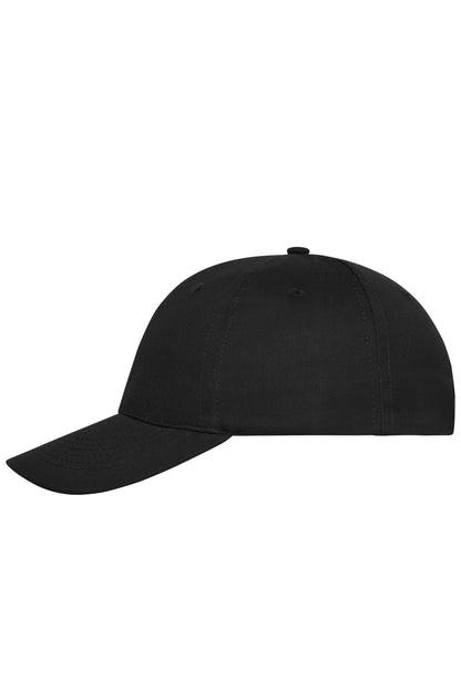 6 Panel Cap Bio Cotton - Black