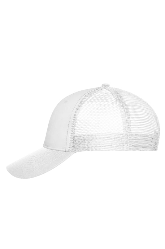 6 Panel Mesh Cap - White/White