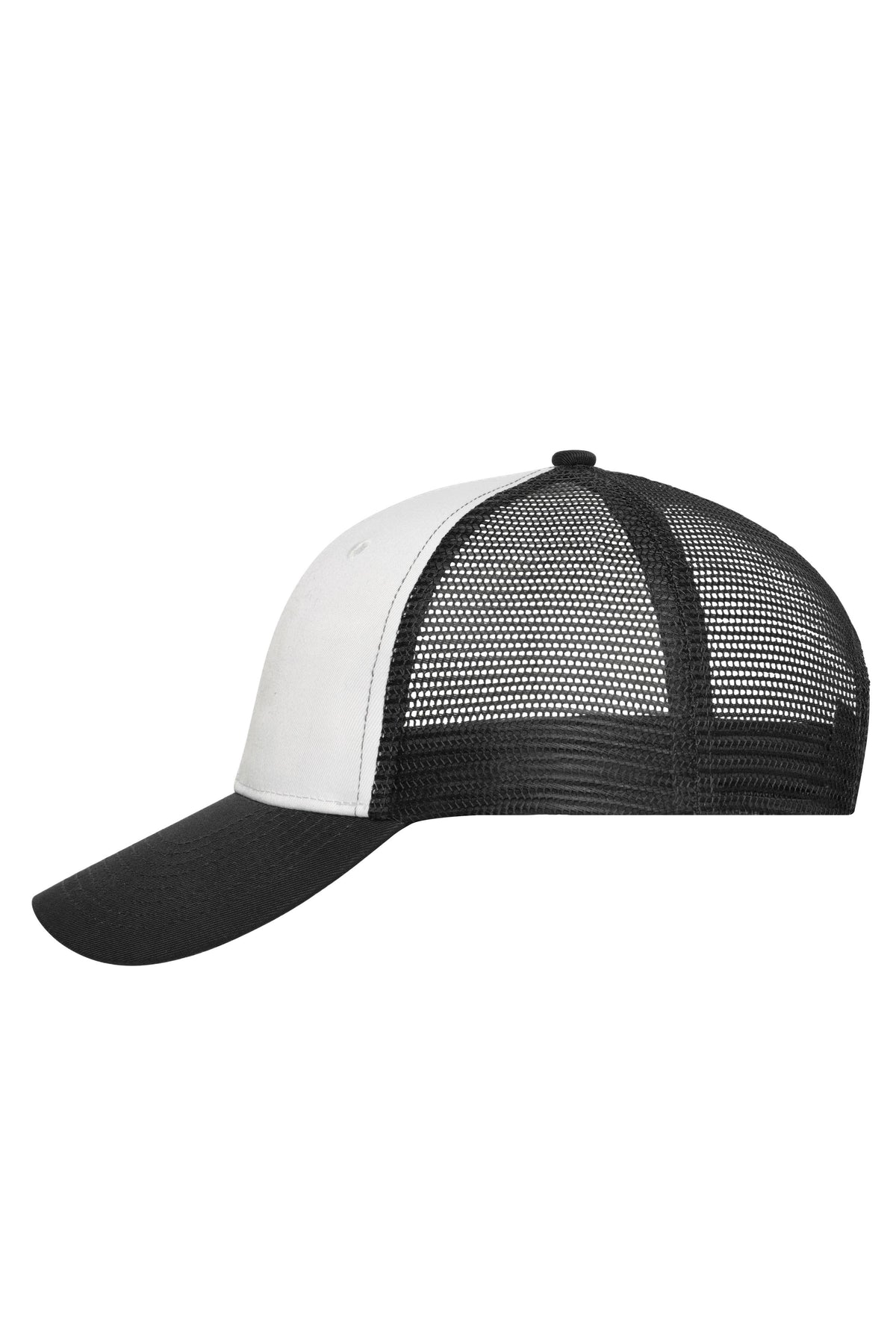 6 Panel Mesh Cap - White/Black
