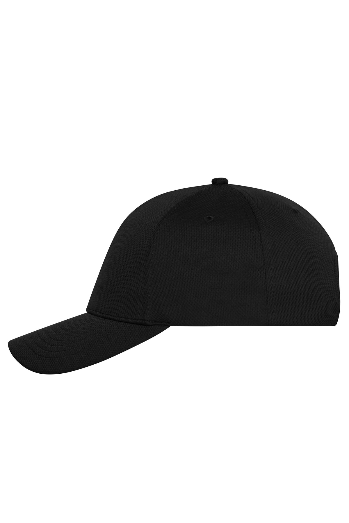 6 Panel Sports Cap - Black