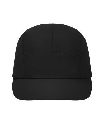 7 Panel Sports-Cap - Black