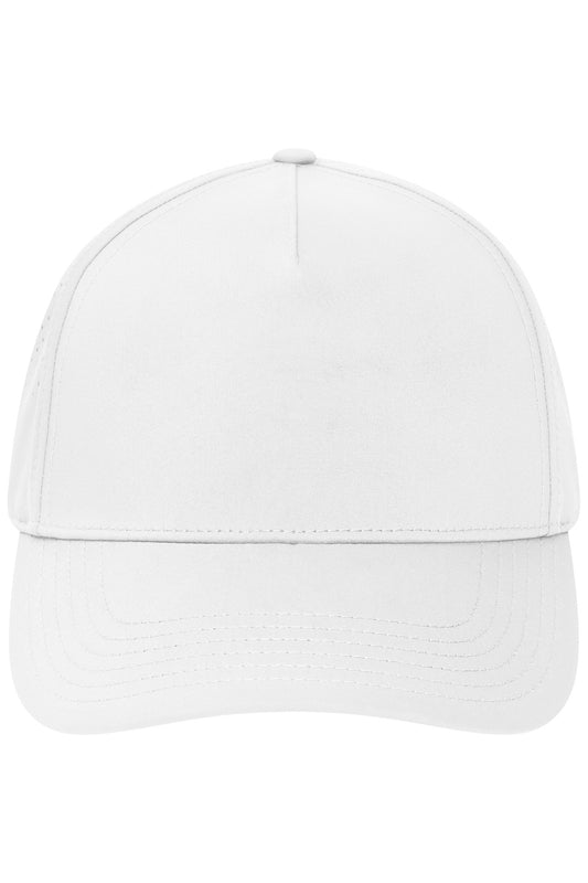5 Panel Laser-Cut Cap - White