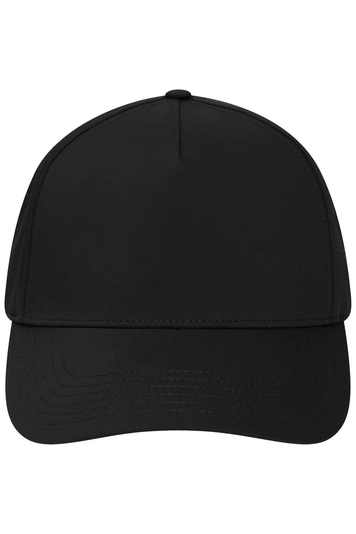 5 Panel Laser-Cut Cap - Black