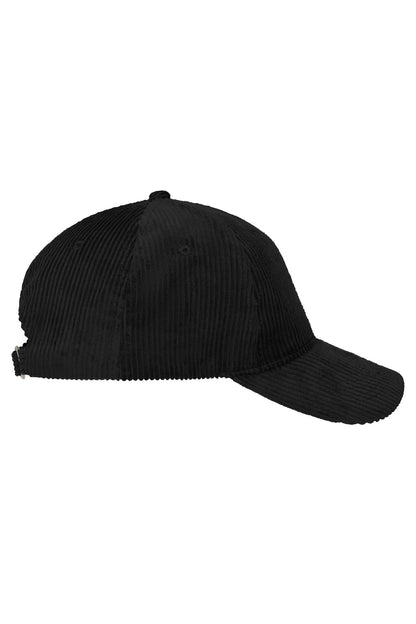 6 Panel Corduroy Cap - Black
