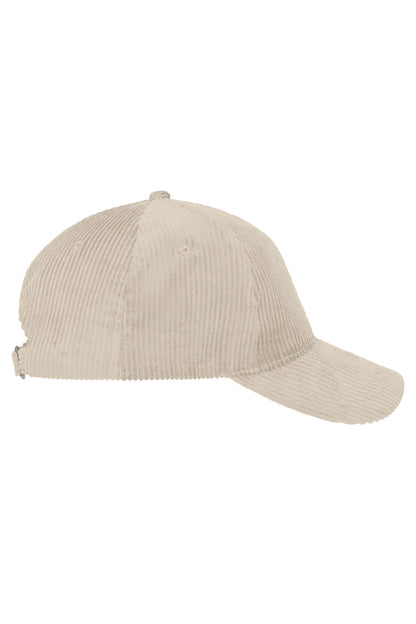 6 Panel Corduroy Cap - Sand Stone