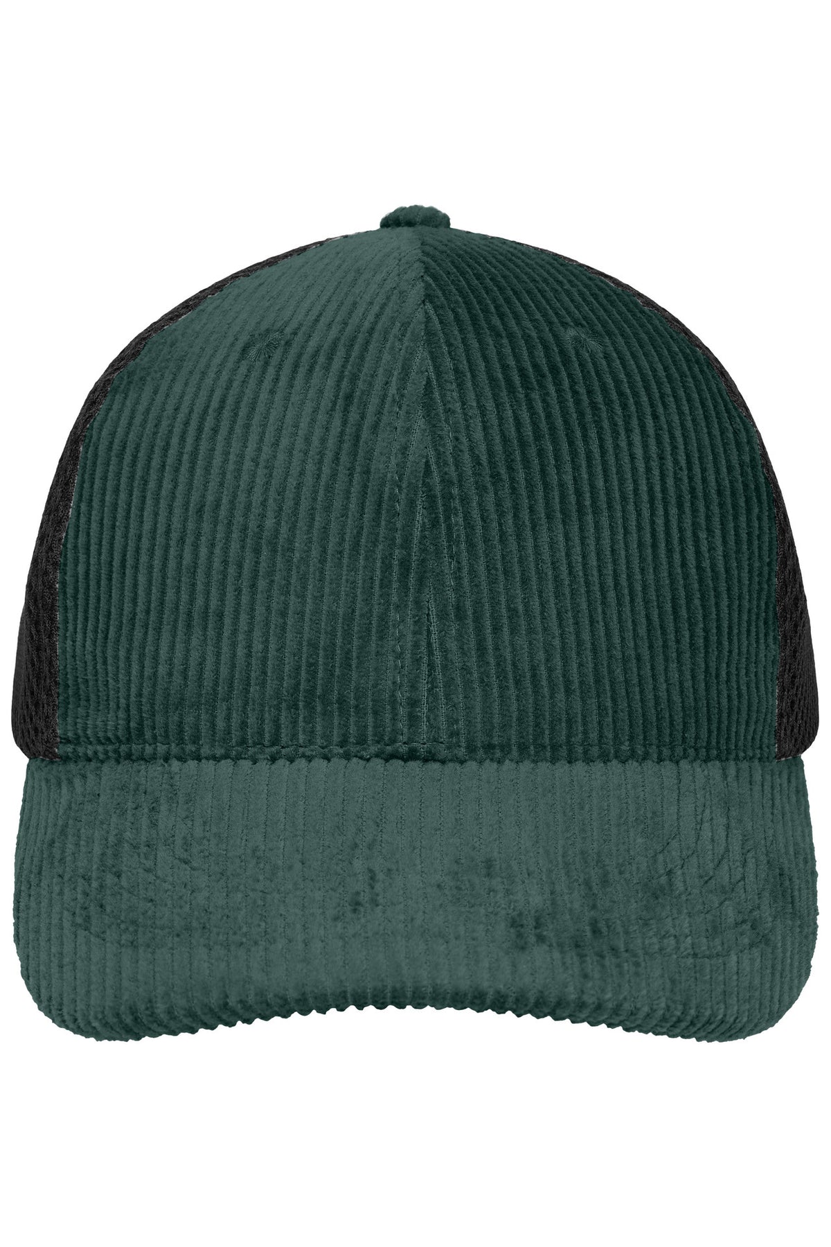 6 Panel Corduroy-Mesh Cap - Smoky-green/Black