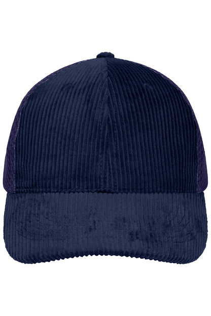 6 Panel Corduroy-Mesh Cap - Navy/Navy