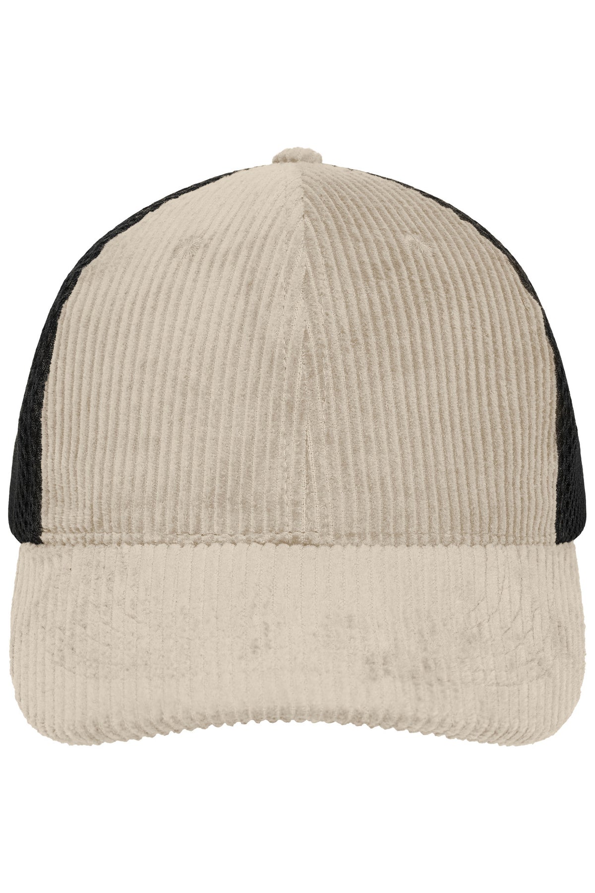 6 Panel Corduroy-Mesh Cap - Sand/Black