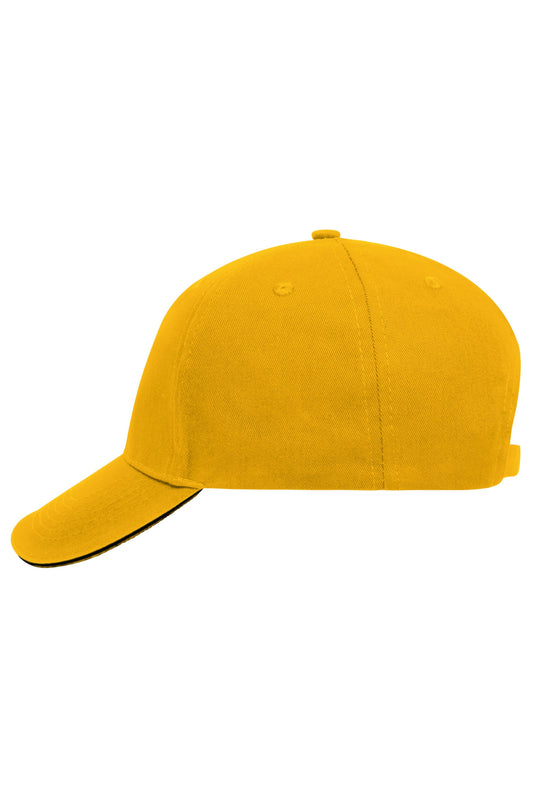 5 Panel Sandwich Cap - Gold Yellow/Navy