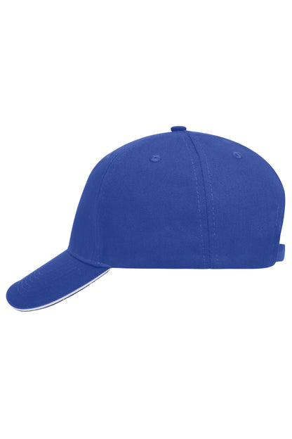 5 Panel Sandwich Cap - Royal/White