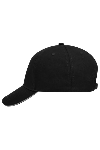 5 Panel Sandwich Cap - Black/Light-Grey