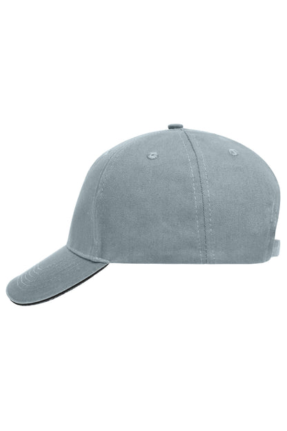 5 Panel Sandwich Cap - Light-grey/Black