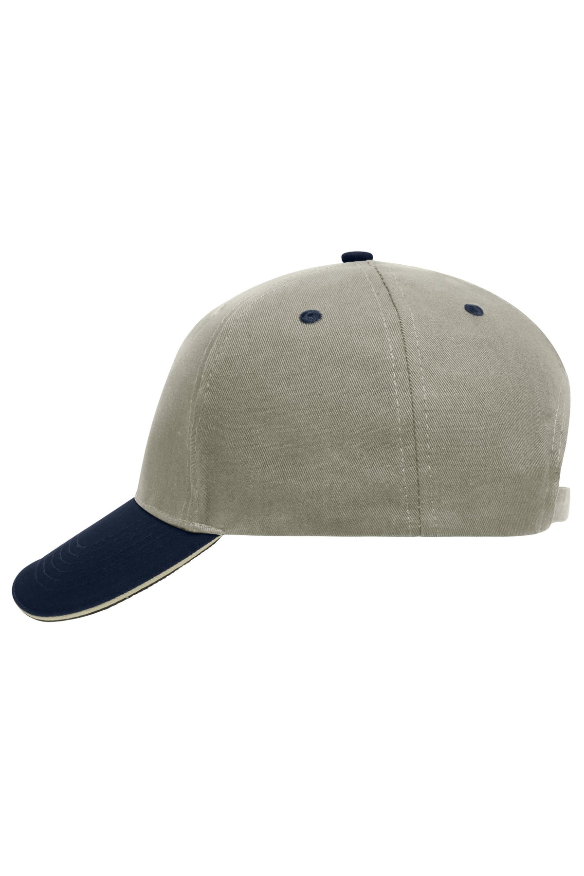 5 Panel Sandwich Cap - Beige/Navy/Beige