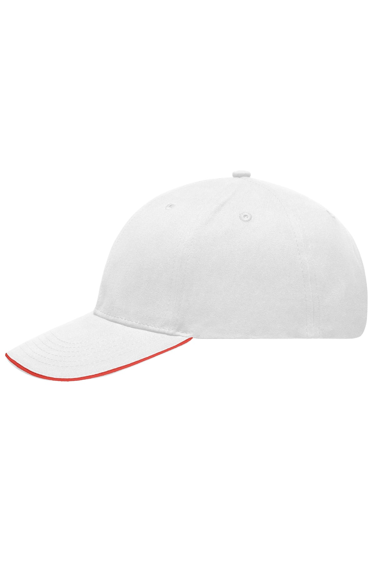 Light brushed Sandwich Cap - White/Red