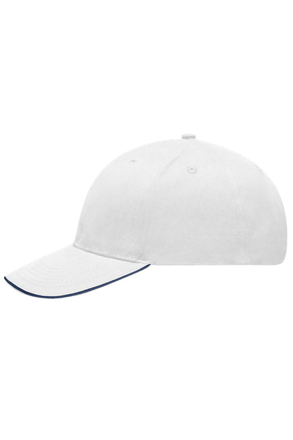 Light brushed Sandwich Cap - White/Navy