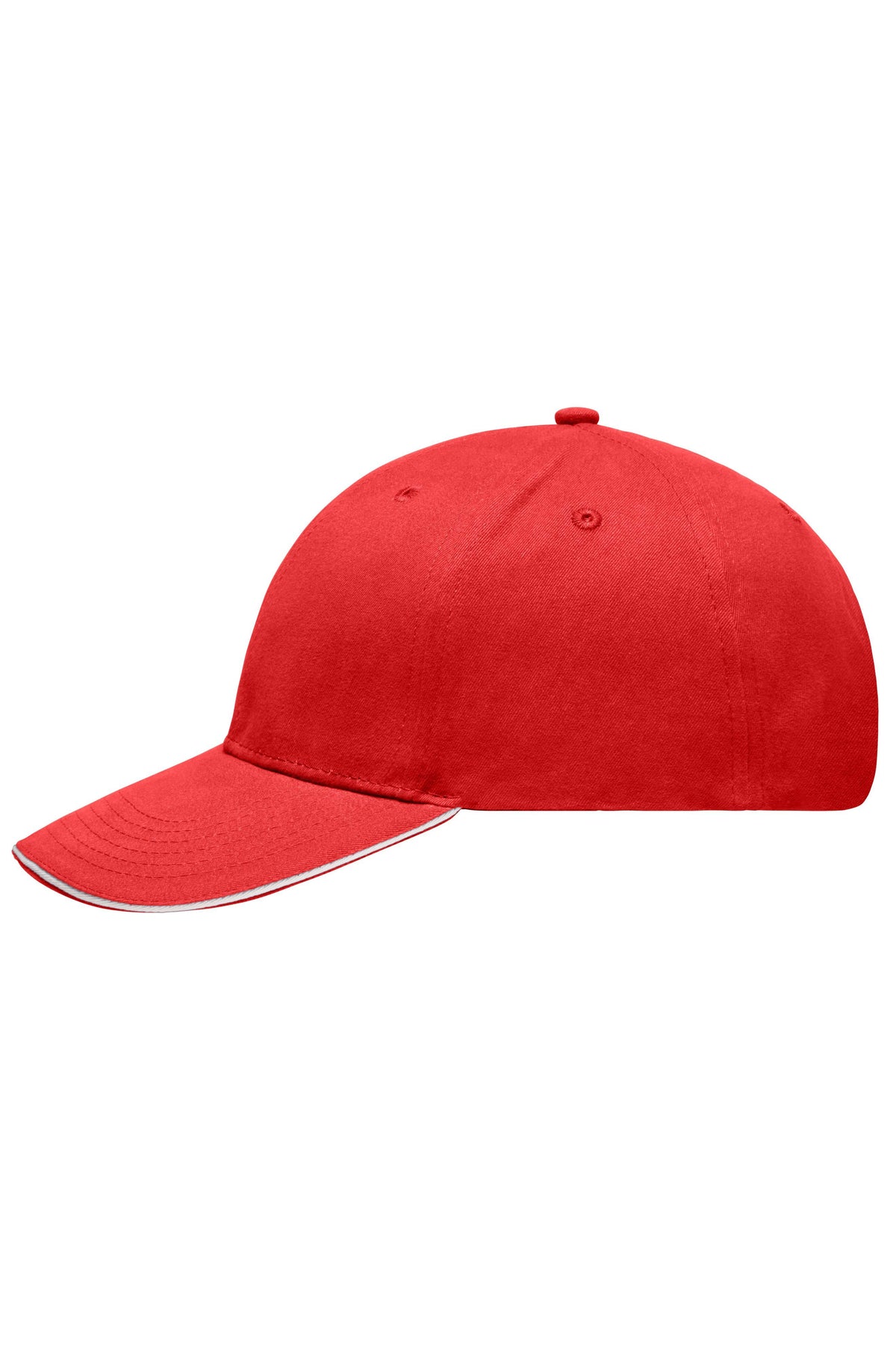 Light brushed Sandwich Cap - Red/White