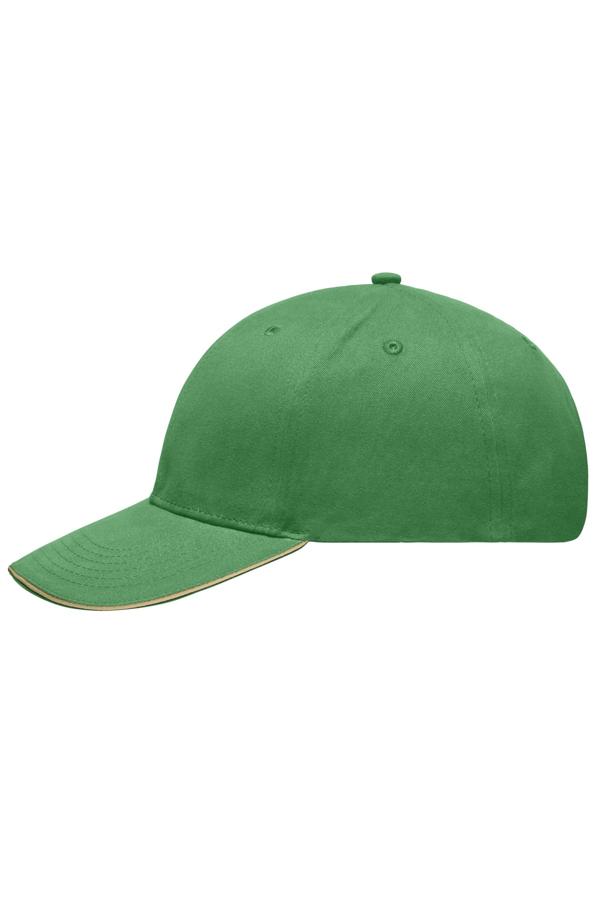 Light brushed Sandwich Cap - Green/beige