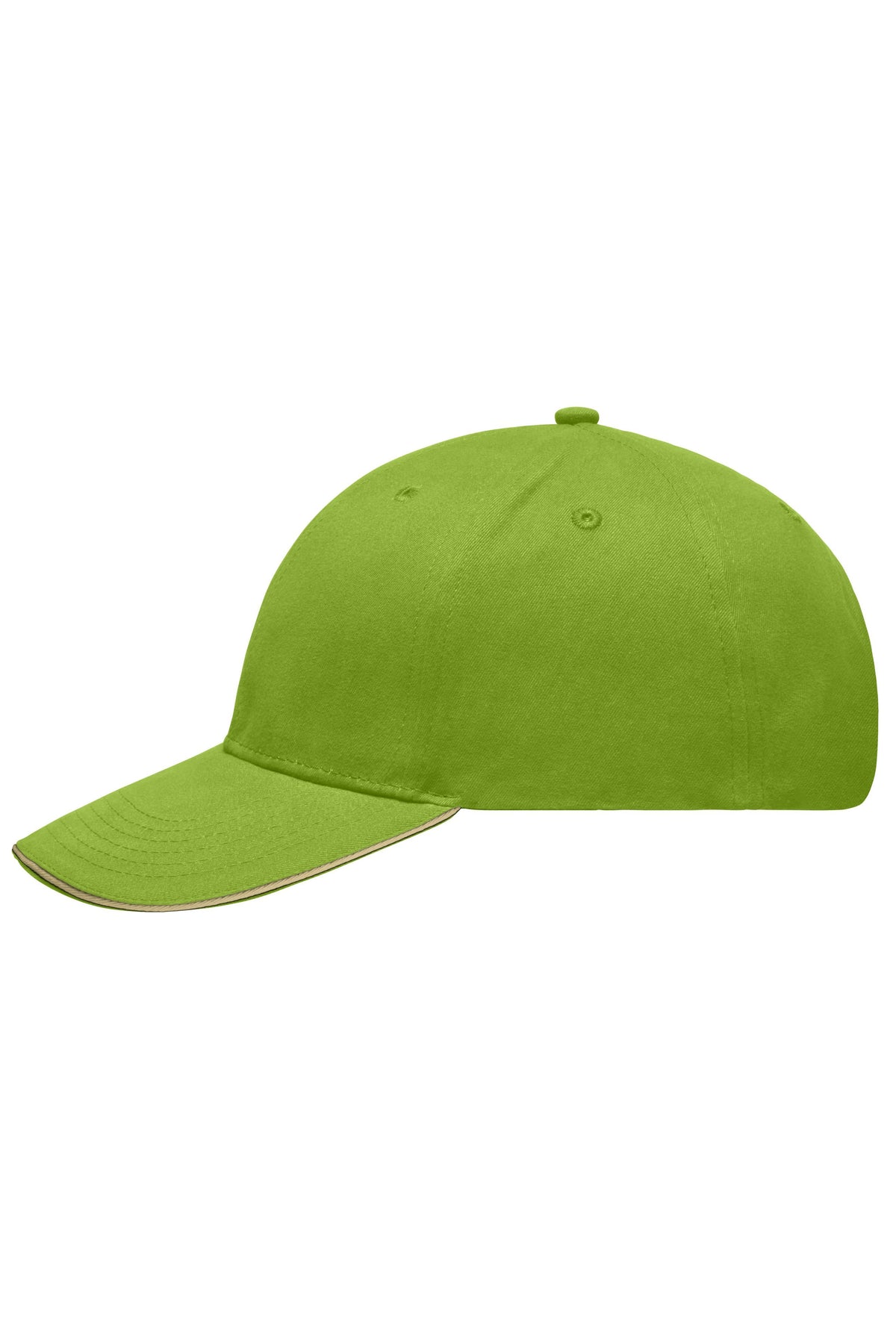 Light brushed Sandwich Cap - Limegreen/Beige