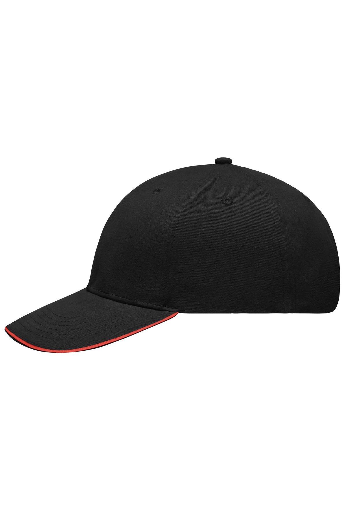 Light brushed Sandwich Cap - Black/Red