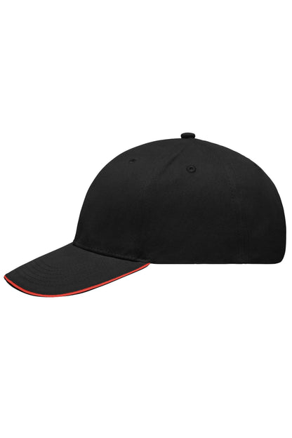 Light brushed Sandwich Cap - Black/Red