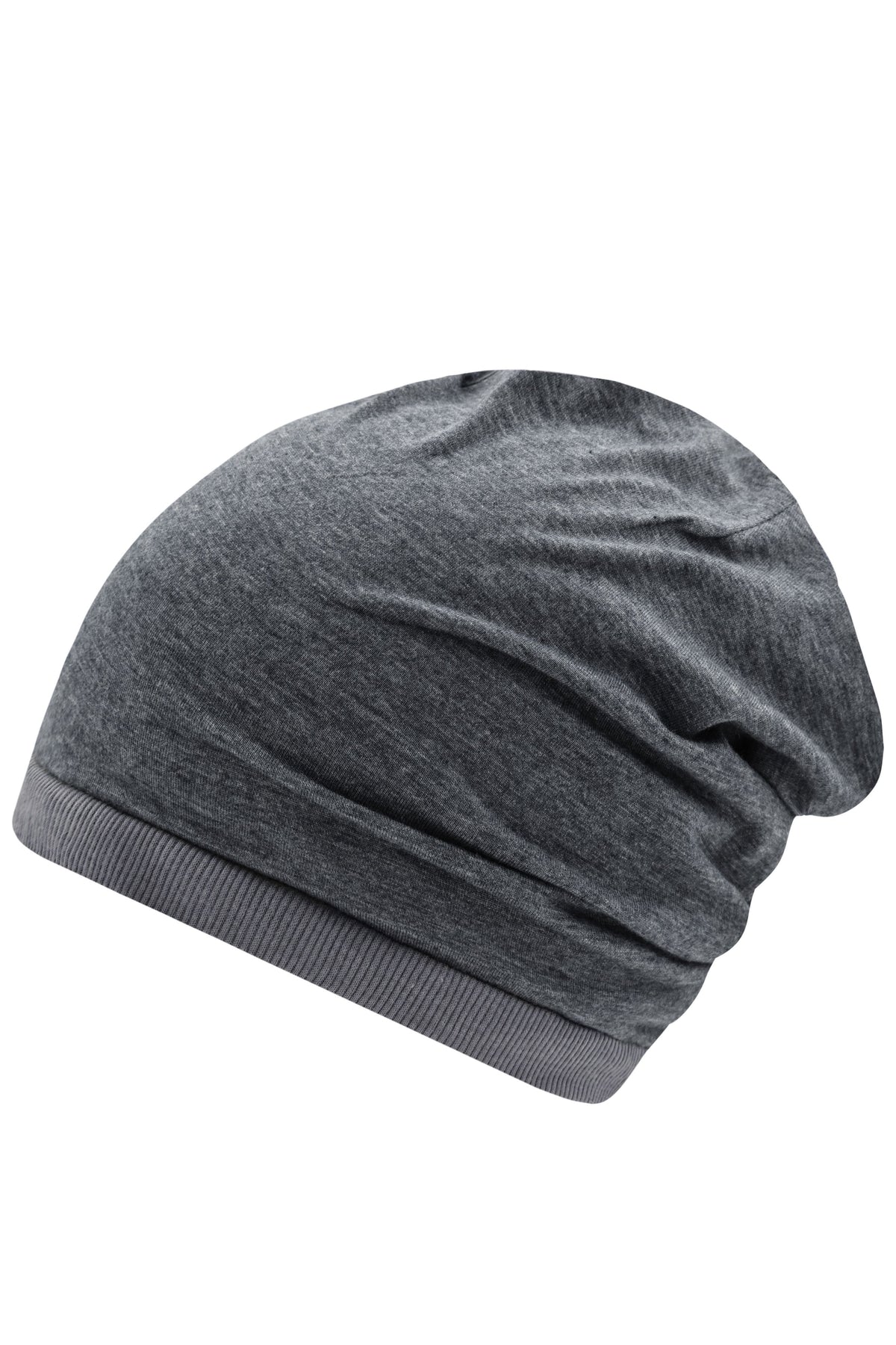 Heather Summer Beanie - Black-melange/dark-grey