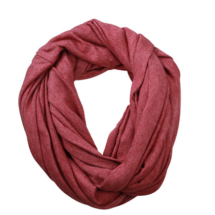 Heather Summer Loop-Scarf - Wine-melange