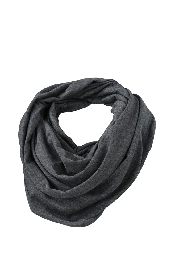 Heather Summer Loop-Scarf - Black-melange