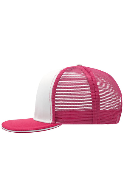 Pro Cap Mesh 6 Panel - White/Magenta