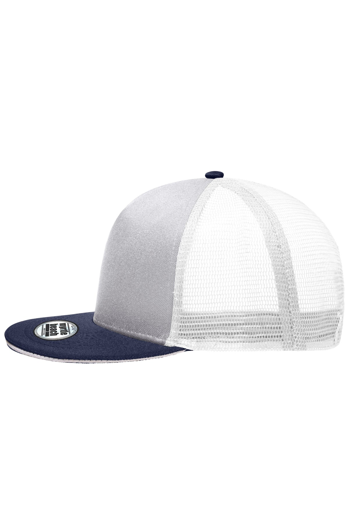 Pro Cap Mesh 5 Panel - Light Grey/Navy