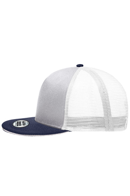 Pro Cap Mesh 5 Panel - Light Grey/Navy