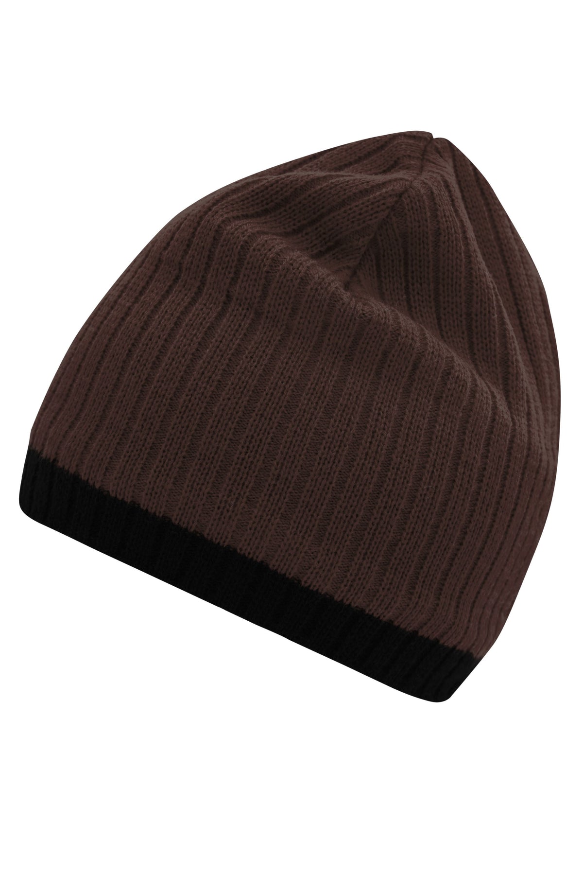 Knitted Hat - Coffee/Black