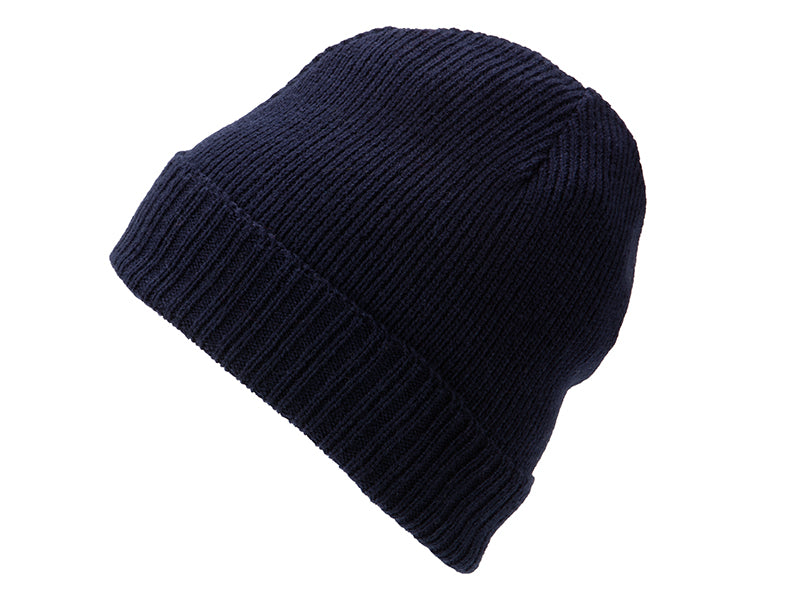 Basic Knitted Beanie - Navy
