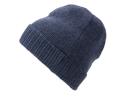Basic Knitted Beanie - Denim-melange