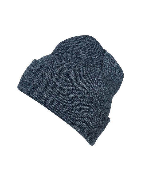 Melange Beanie - Blue-melange