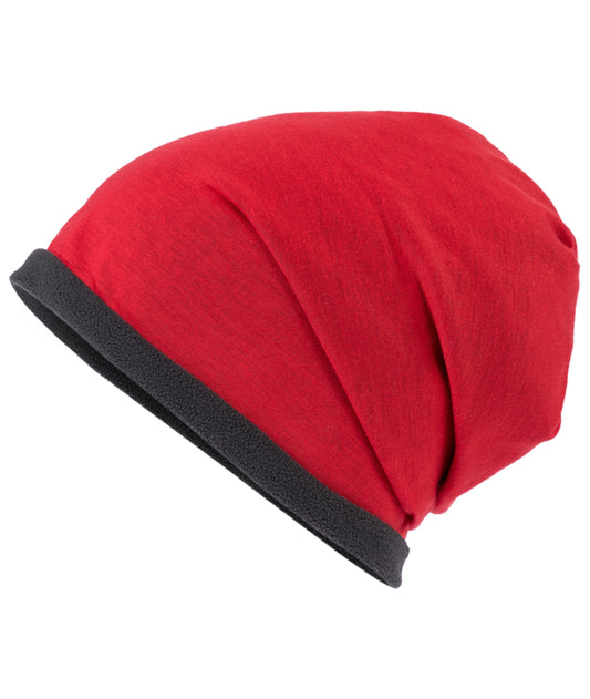 Single Beanie - Red/Carbon